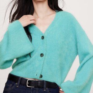 NWOT BANANA REPUBLIC Brushed Cashmere Flare-Sleeve Cardigan